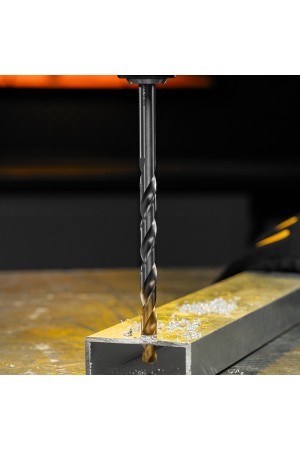 Сверло спиральное по металлу 9 х 175 мм, Р6М5, Golden Tip, удлиненное Denzel