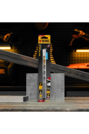 Сверло спиральное по металлу 9 х 175 мм, Р6М5, Golden Tip, удлиненное Denzel