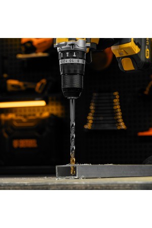 Сверло спиральное по металлу 10 х 184 мм, Р6М5, Golden Tip, удлиненное Denzel