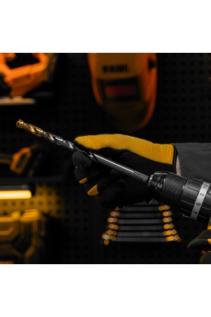 Сверло спиральное по металлу 11 х 195 мм, Р6М5, Golden Tip, удлиненное Denzel