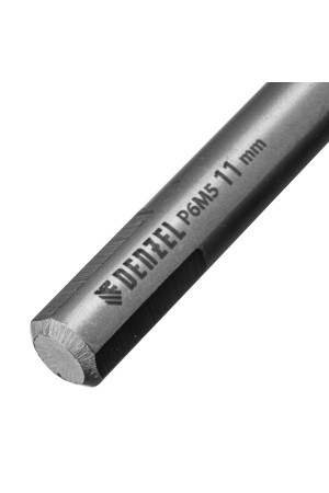 Сверло спиральное по металлу 11 х 195 мм, Р6М5, Golden Tip, удлиненное Denzel