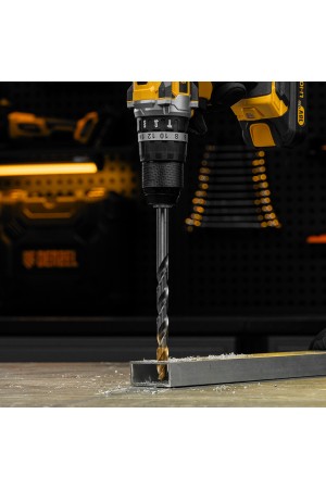 Сверло спиральное по металлу 12 x 205 мм, Р6М5, Golden Tip, удлиненное Denzel