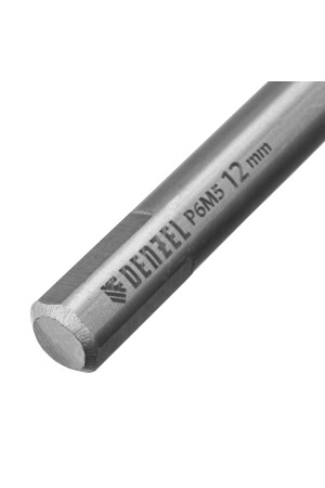 Сверло спиральное по металлу 12 x 205 мм, Р6М5, Golden Tip, удлиненное Denzel