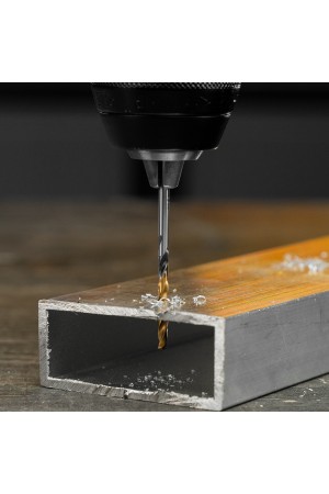 Сверло спиральное по металлу 3 x 61мм, Р6М5, Golden Tip, многогранная заточка, 2шт. Denzel