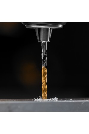 Сверло спиральное по металлу 3,5 x 70мм, Р6М5, Golden Tip, многогранная заточка, 2шт. Denzel