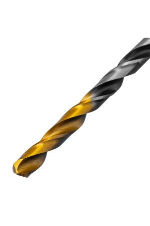 Сверло спиральное по металлу 4,5 x 80мм, Р6М5, Golden Tip, многогранная заточка Denzel