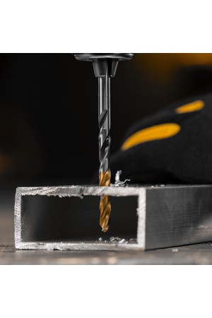 Сверло спиральное по металлу 5 x 86мм, Р6М5, Golden Tip, многогранная заточка Denzel