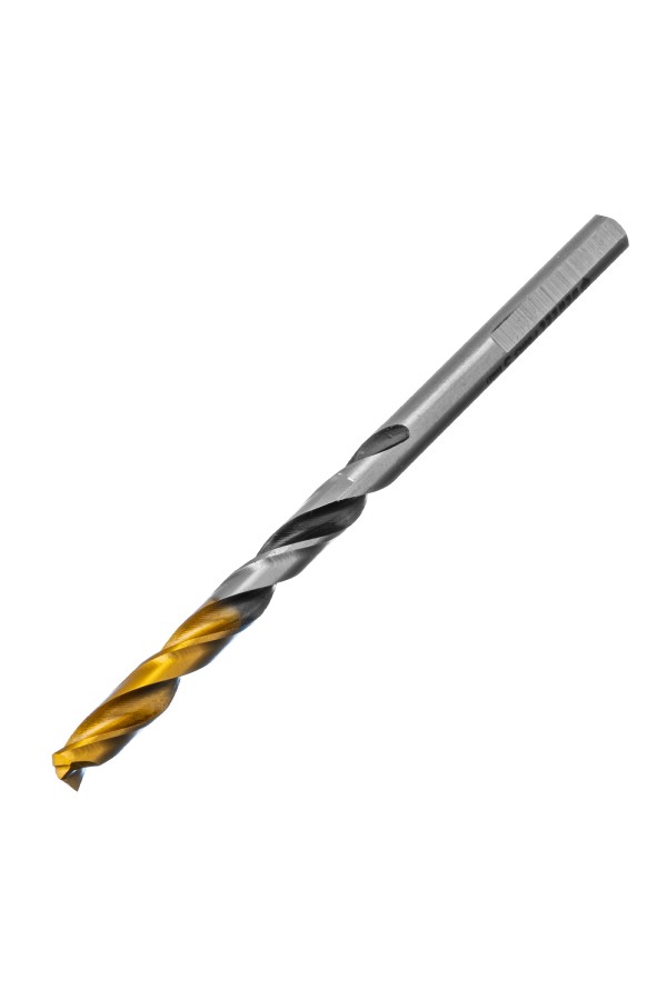 Сверло спиральное по металлу 5 x 86мм, Р6М5, Golden Tip, многогранная заточка Denzel