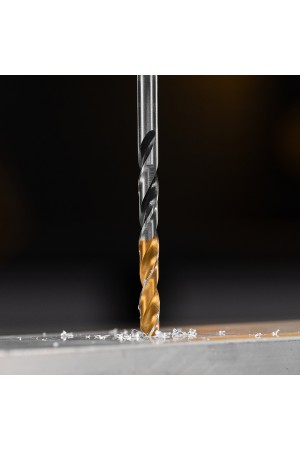 Сверло спиральное по металлу 5 x 86мм, Р6М5, Golden Tip, многогранная заточка Denzel