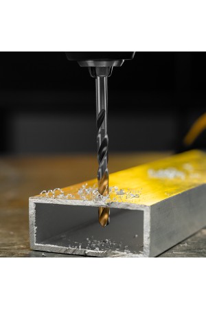 Сверло спиральное по металлу 5,5 x 93мм, Р6М5, Golden Tip, многогранная заточка Denzel