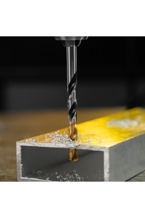 Сверло спиральное по металлу 6 x 93мм, Р6М5, Golden Tip, многогранная заточка Denzel