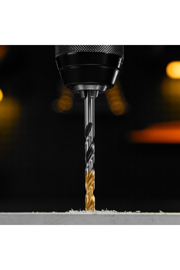 Сверло спиральное по металлу 6 x 93мм, Р6М5, Golden Tip, многогранная заточка Denzel