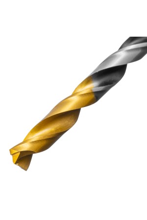 Сверло спиральное по металлу 6 x 93мм, Р6М5, Golden Tip, многогранная заточка Denzel