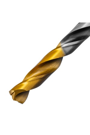 Сверло спиральное по металлу 6,5 x 93мм, Р6М5, Golden Tip, многогранная заточка Denzel