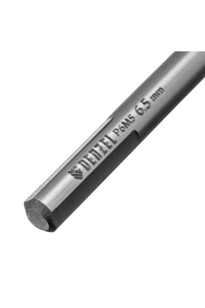 Сверло спиральное по металлу 6,5 x 93мм, Р6М5, Golden Tip, многогранная заточка Denzel