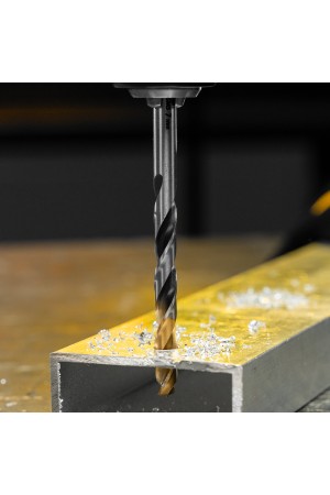 Сверло спиральное по металлу 7,0 x 109мм, Р6М5, Golden Tip, многогранная заточка Denzel