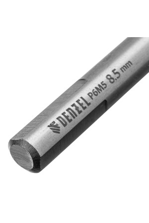 Сверло спиральное по металлу 8,5 x 117мм, Р6М5, Golden Tip, многогранная заточка Denzel