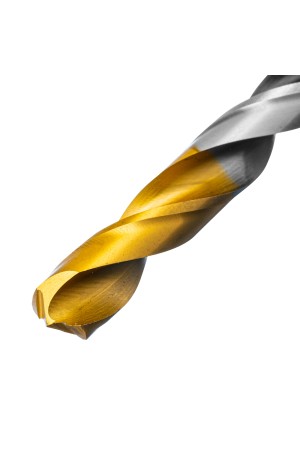 Сверло спиральное по металлу 10 x 133мм, Р6М5, Golden Tip, многогранная заточка Denzel