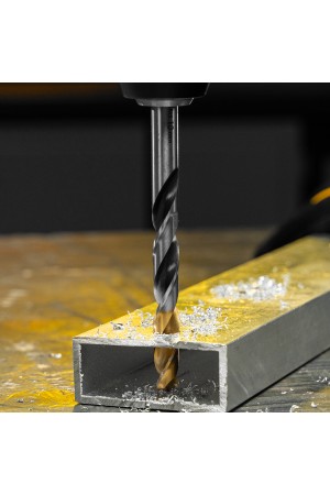 Сверло спиральное по металлу 10 x 133мм, Р6М5, Golden Tip, многогранная заточка Denzel