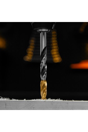 Сверло спиральное по металлу 10 x 133мм, Р6М5, Golden Tip, многогранная заточка Denzel