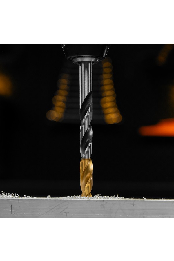 Сверло спиральное по металлу 10 x 133мм, Р6М5, Golden Tip, многогранная заточка Denzel