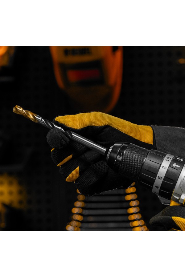 Сверло спиральное по металлу 10 x 133мм, Р6М5, Golden Tip, многогранная заточка Denzel