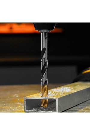 Сверло спиральное по металлу 12 x 151мм, Р6М5, Golden Tip, многогранная заточка Denzel