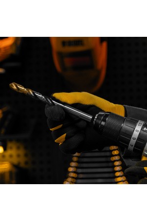Сверло спиральное по металлу 12 x 151мм, Р6М5, Golden Tip, многогранная заточка Denzel