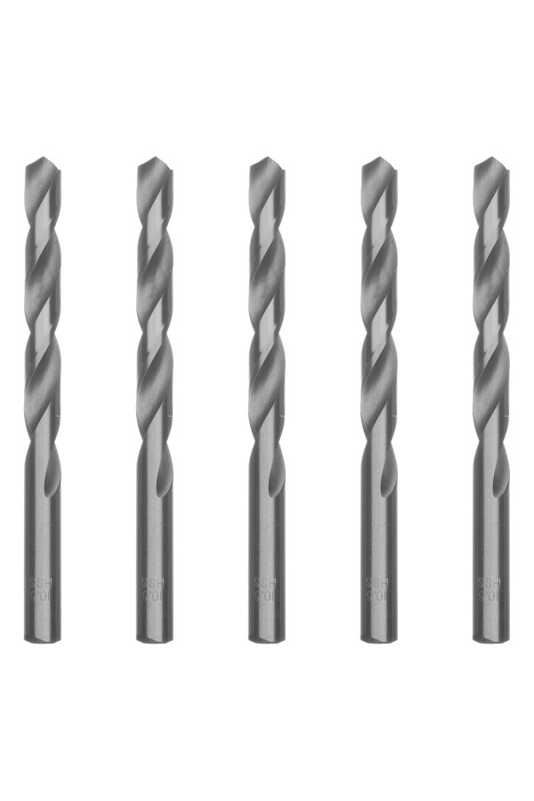 Сверло по металлу, 10.5 мм, полированное, HSS, 5 шт, цилиндрический хвостовик Matrix