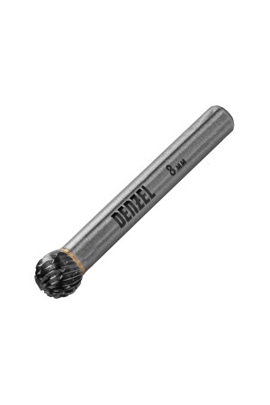 Борфреза по металлу твердосплавная, шарообразная, тип-D, 8 мм// Denzel