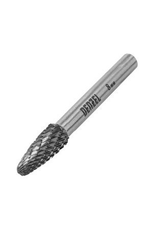 Борфреза по металлу твердосплавная, параболическая, тип-F, 8 мм// Denzel