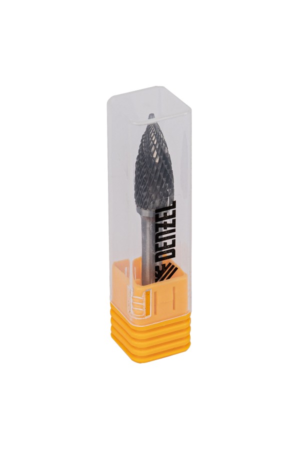 Борфреза по металлу твердосплавная, параболическая заостренная, тип-G, 12 мм Denzel