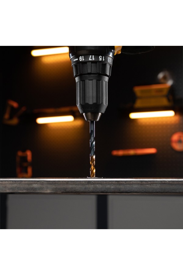 Набор сверл по металлу, 2-3-4-5-6-8 мм, HSS-Tin, Golden Tip, 6 шт Denzel