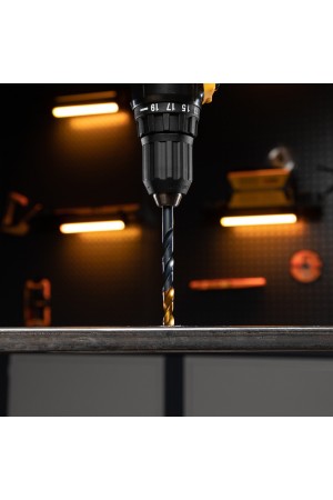 Набор сверл по металлу, 2-3-4-5-6-8 мм, HSS-Tin, Golden Tip, 6 шт Denzel