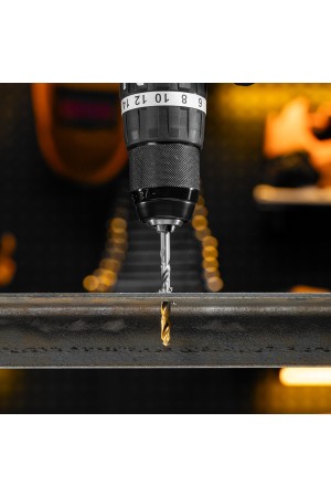 Набор сверл по металлу, 2-8мм, Р6М5-TiN, Golden Tip, 6 шт Denzel