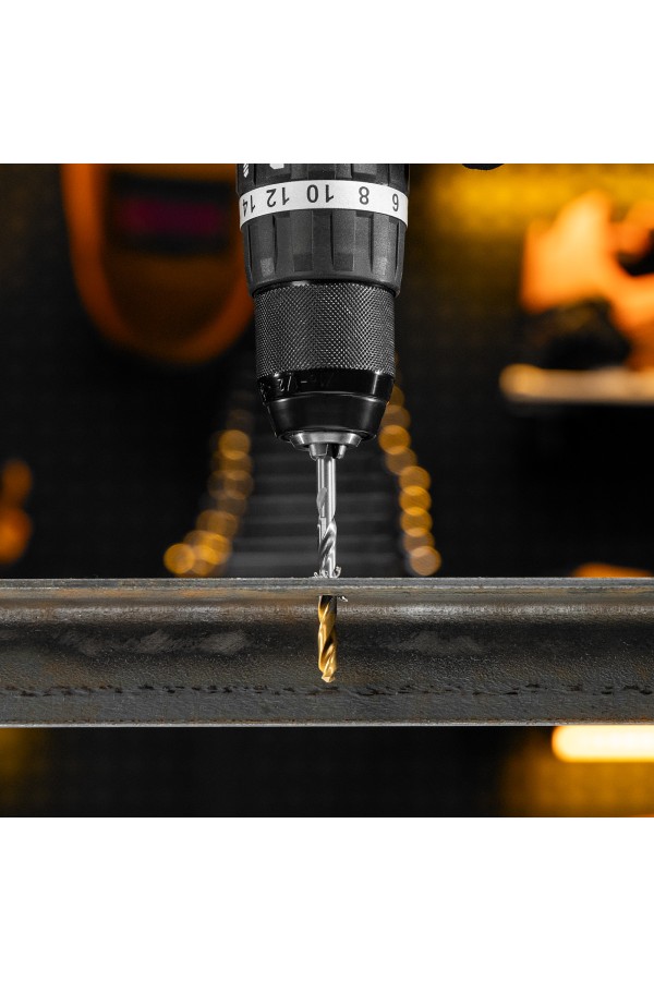 Набор сверл по металлу, 2-8мм, Р6М5-TiN, Golden Tip, 6 шт Denzel