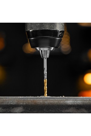 Набор сверл по металлу, 2-8мм, Р6М5-TiN, Golden Tip, 6 шт Denzel