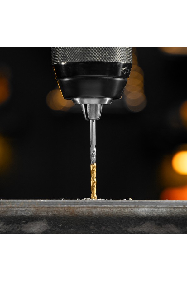 Набор сверл по металлу, 2-8мм, Р6М5-TiN, Golden Tip, 6 шт Denzel