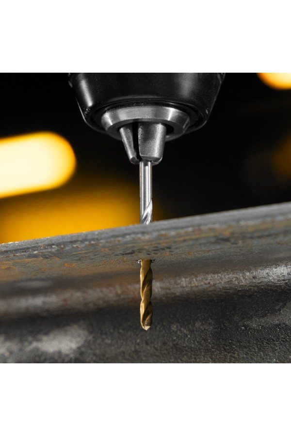 Набор сверл по металлу, 1-10 мм, Р6М5-TiN, Golden Tip, 10 шт Denzel