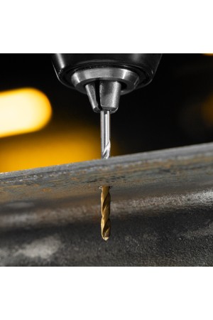 Набор сверл по металлу, 1,5-6,5мм, Р6М5-TiN, Golden Tip, 13 шт Denzel