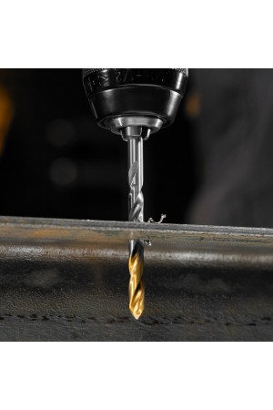 Набор сверл по металлу, 1,5-6,5мм, Р6М5-TiN, Golden Tip, 13 шт Denzel