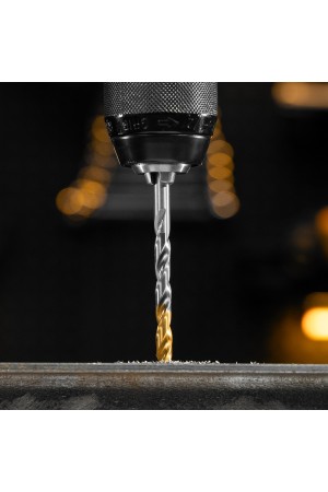 Набор сверл по металлу, 1,5-6,5мм, Р6М5-TiN, Golden Tip, 13 шт Denzel