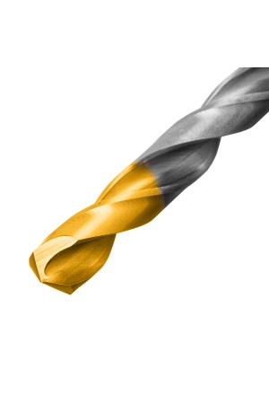 Набор сверл по металлу, 1-10 мм, Р6М5-TiN, Golden Tip, 19 шт Denzel