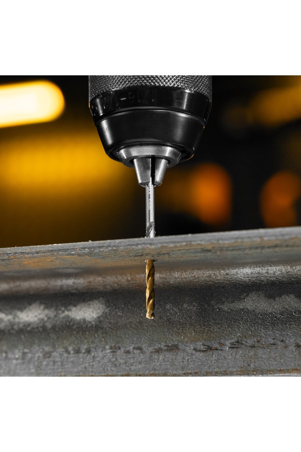 Набор сверл по металлу, 2-8мм, Р6М5К8-TiN, Golden Tip, 6 шт Denzel