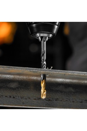 Набор сверл по металлу, 2-8мм, Р6М5К8-TiN, Golden Tip, 6 шт Denzel