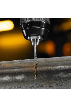 Набор сверл по металлу, 1-10 мм, Р6М5К8-TiN, Golden Tip, 10 шт Denzel