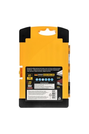 Набор сверл по металлу, 1-10 мм, Р6М5К8-TiN, Golden Tip, 10 шт Denzel