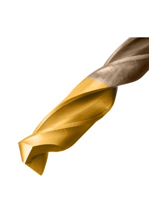 Набор сверл по металлу, 1-10 мм, Р6М5К8-TiN, Golden Tip, 10 шт Denzel