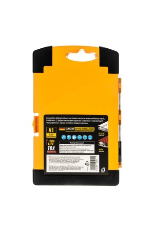 Набор сверл по металлу, 1,5-6,5мм, Р6М5К8-TiN, Golden Tip, 13 шт Denzel