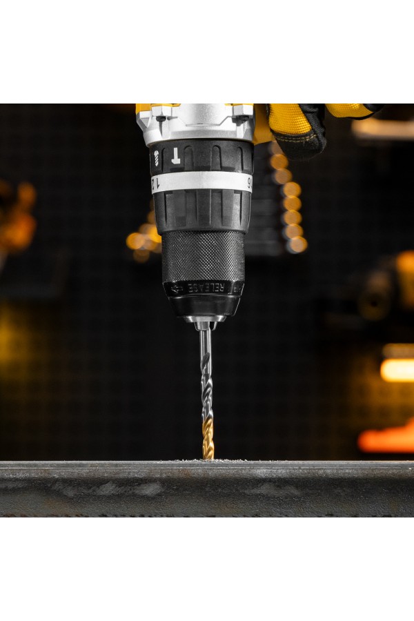 Набор сверл по металлу, 1,5-6,5мм, Р6М5К8-TiN, Golden Tip, 13 шт Denzel